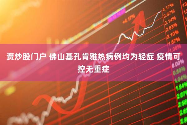 资炒股门户 佛山基孔肯雅热病例均为轻症 疫情可控无重症